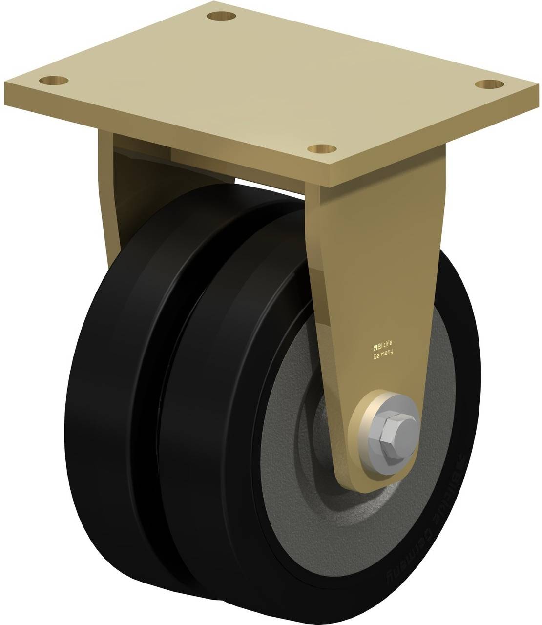 Blickle 37010 BSD-SE 250K Podwójne kółko Średnica koła: 250 mm Maksymalne obciążenie: 1700 kg 1 szt. - obrazek 1