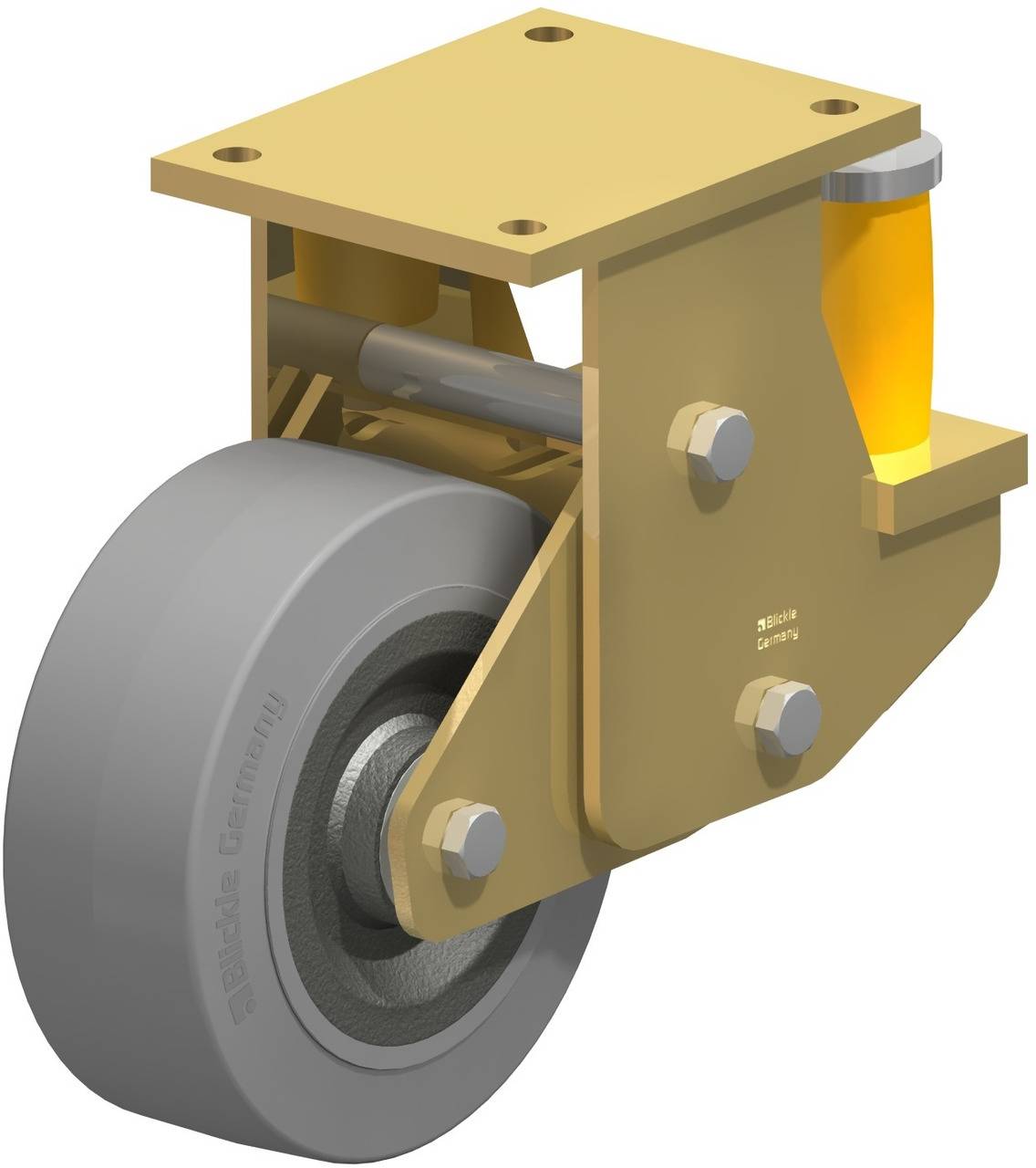 Blickle 643940 BSFE-SE 202K-SG Sprężynowe kółko stałe Średnica koła: 200 mm Maksymalne obciążenie: 850 kg 1 szt. - obrazek 1