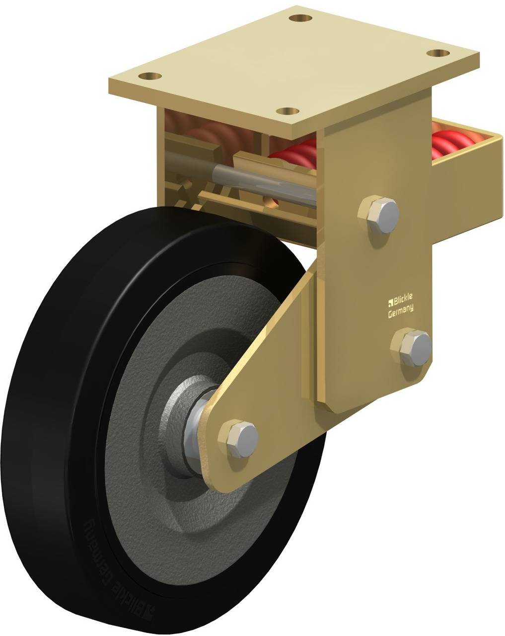 Blickle 284786 BSFN-SE 250K Sprężynowe kółko stałe Średnica koła: 250 mm Maksymalne obciążenie: 850 kg 1 szt. - obrazek 1