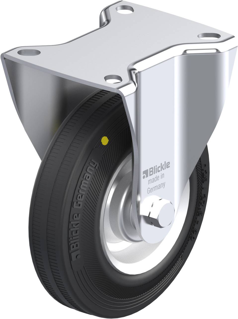 Blickle 56259 B-V 125R-EL Rolka nieprowadząca Średnica koła: 125 mm Maksymalne obciążenie: 100 kg 1 szt. - obrazek 1
