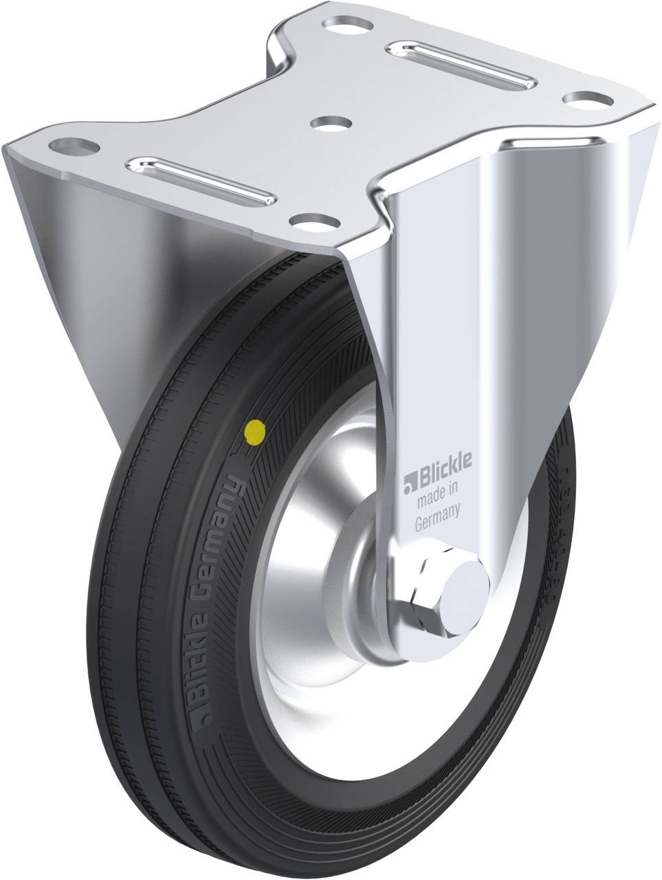 Blickle 67801 B-V 162R-EL Rolka nieprowadząca Średnica koła: 160 mm Maksymalne obciążenie: 135 kg 1 szt. - obrazek 1