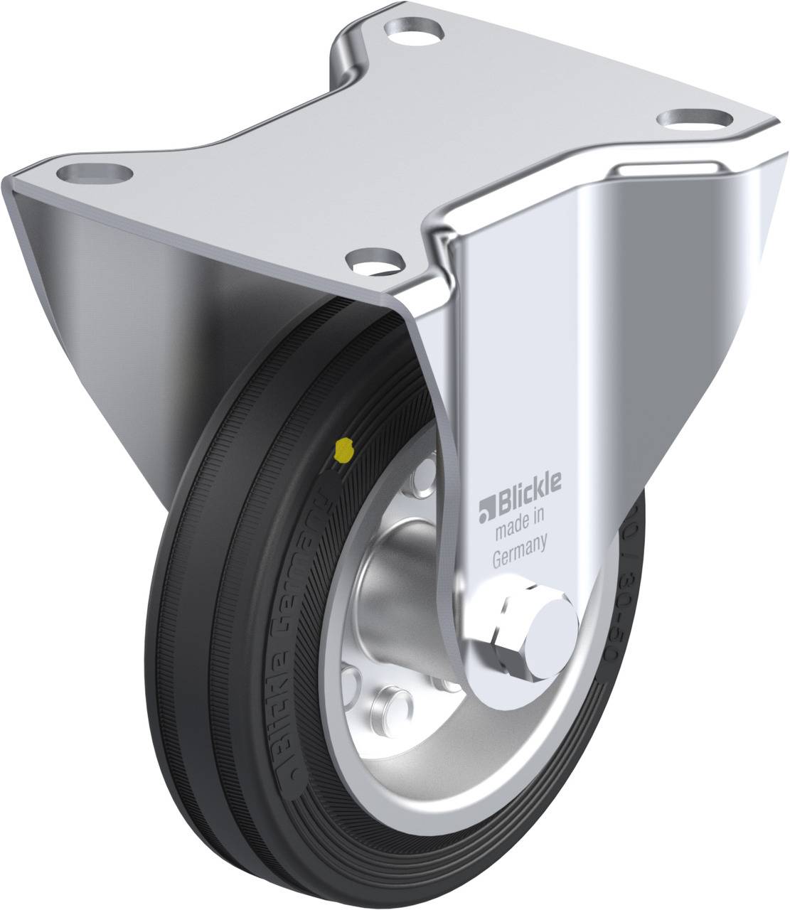 Blickle 604793 B-VE 100R-EL Rolka nieprowadząca Średnica koła: 100 mm Maksymalne obciążenie: 70 kg 1 szt. - obrazek 1