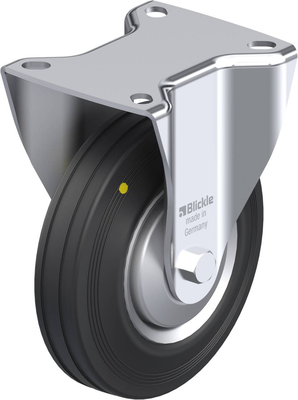 Blickle 666313 B-VE 125R-EL-FA Rolka nieprowadząca Średnica koła: 125 mm Maksymalne obciążenie: 100 kg 1 szt. - obrazek 1