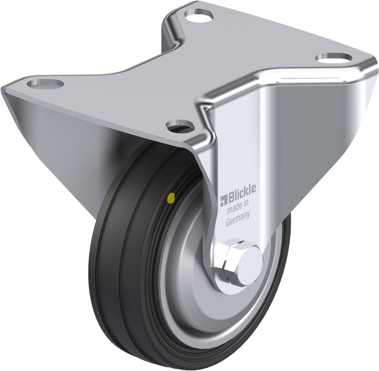 Blickle 744123 B-VE 80R-EL-FA Rolka nieprowadząca Średnica koła: 80 mm Maksymalne obciążenie: 50 kg 1 szt. - obrazek 1
