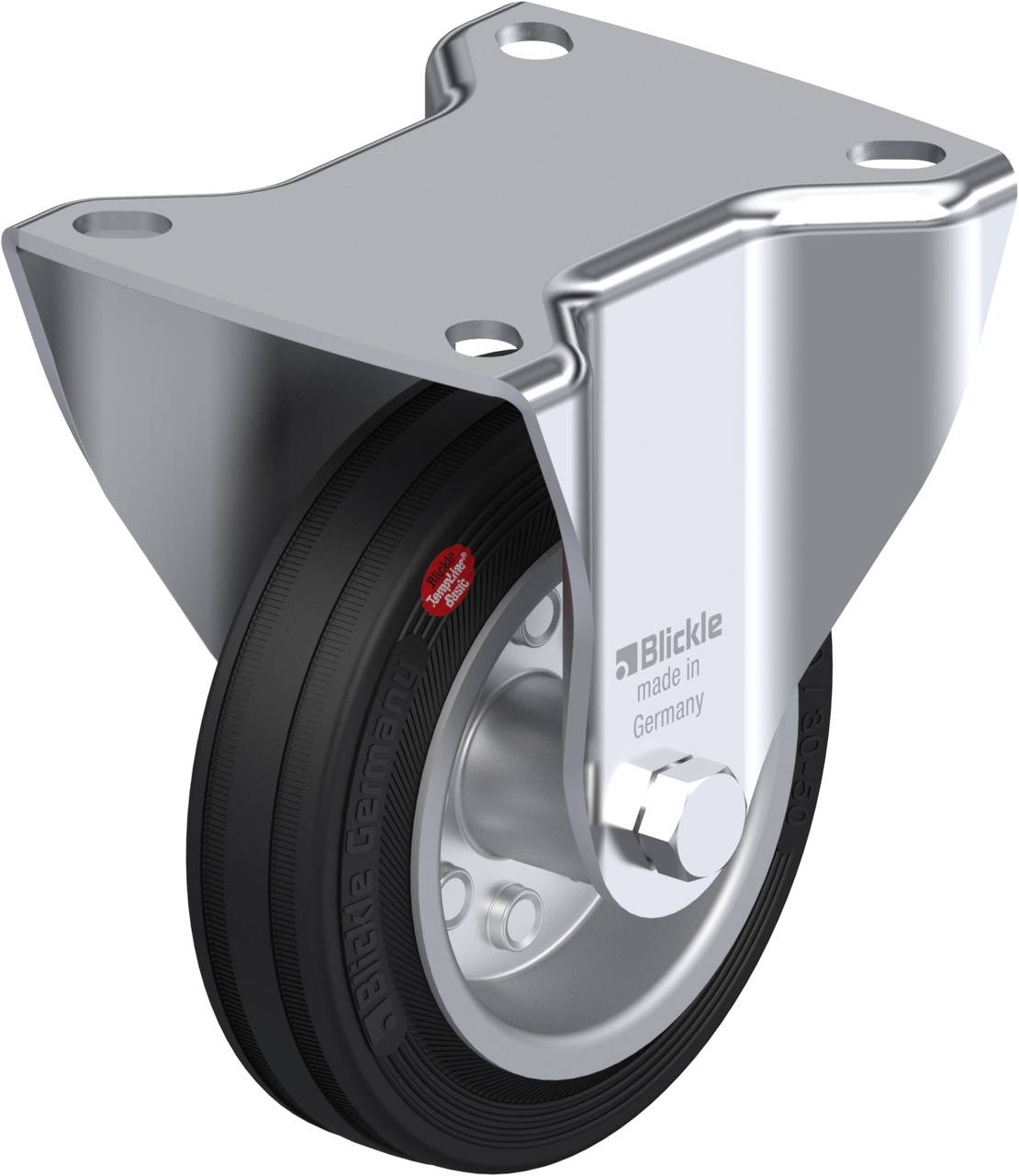 Blickle 615062 B-VEHI 100R Rolka nieprowadząca Średnica koła: 100 mm Maksymalne obciążenie: 65 kg 1 szt. - obrazek 1