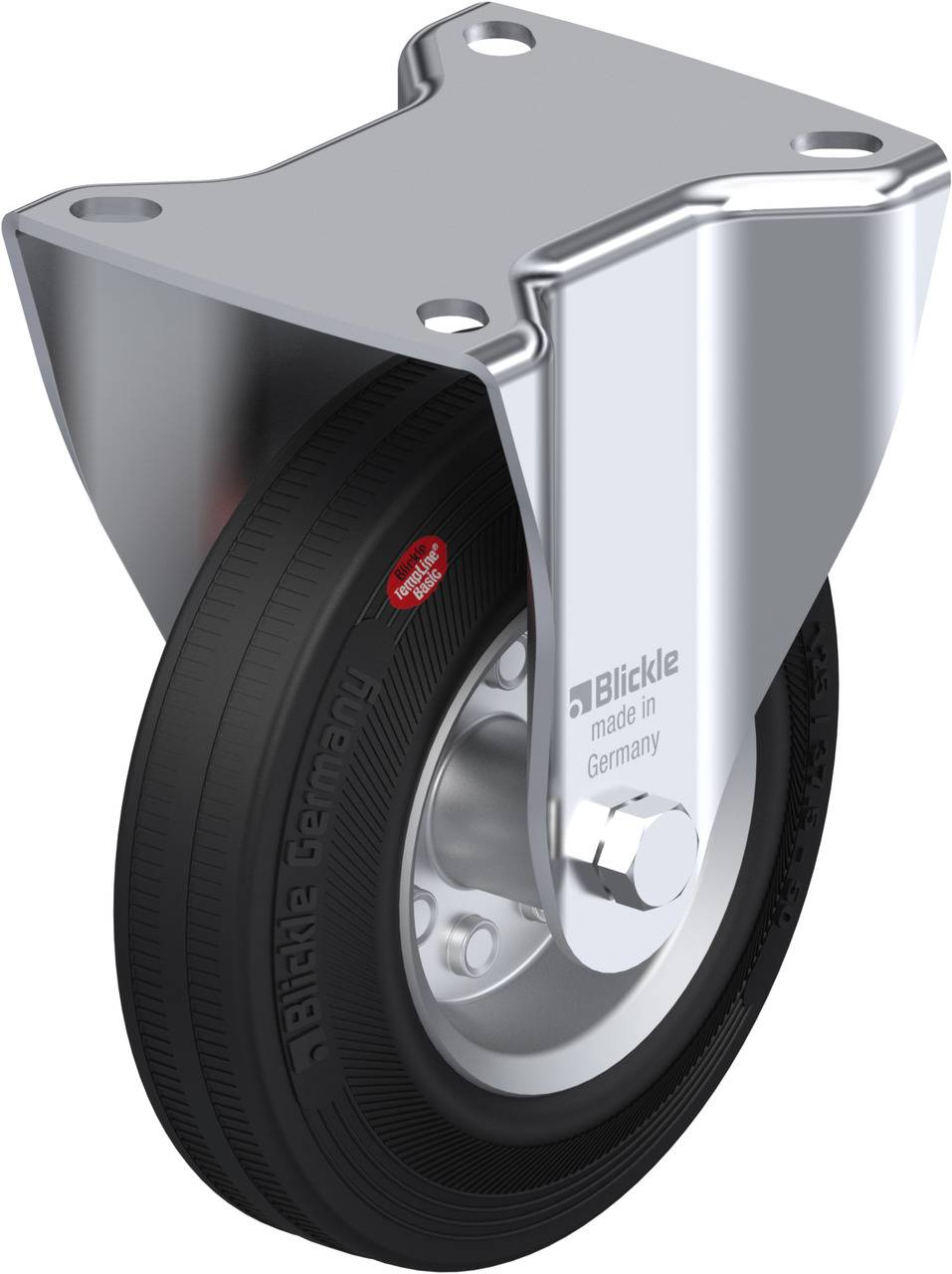 Blickle 615054 B-VEHI 125R Rolka nieprowadząca Średnica koła: 125 mm Maksymalne obciążenie: 90 kg 1 szt. - obrazek 1