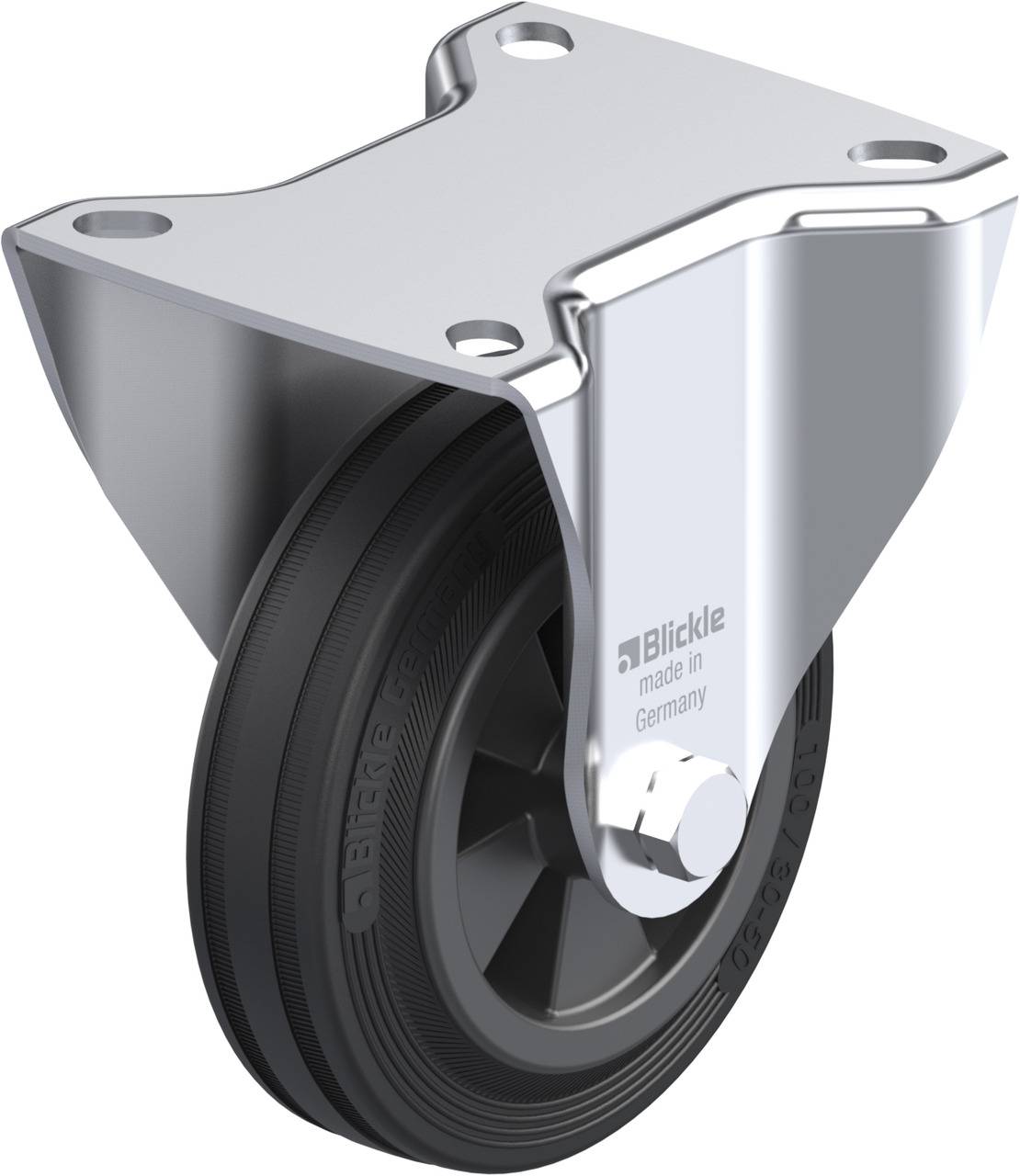Blickle 286310 B-VPP 100G Rolka nieprowadząca Średnica koła: 100 mm Maksymalne obciążenie: 70 kg 1 szt. - obrazek 1