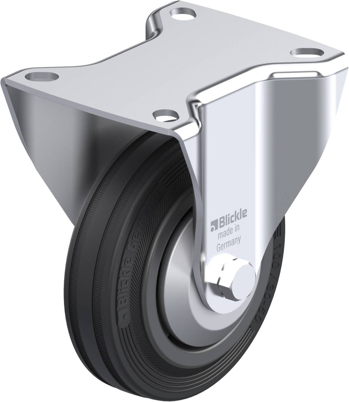 Blickle 365387 B-VPP 100R-FA Rolka nieprowadząca Średnica koła: 100 mm Maksymalne obciążenie: 70 kg 1 szt. - obrazek 1