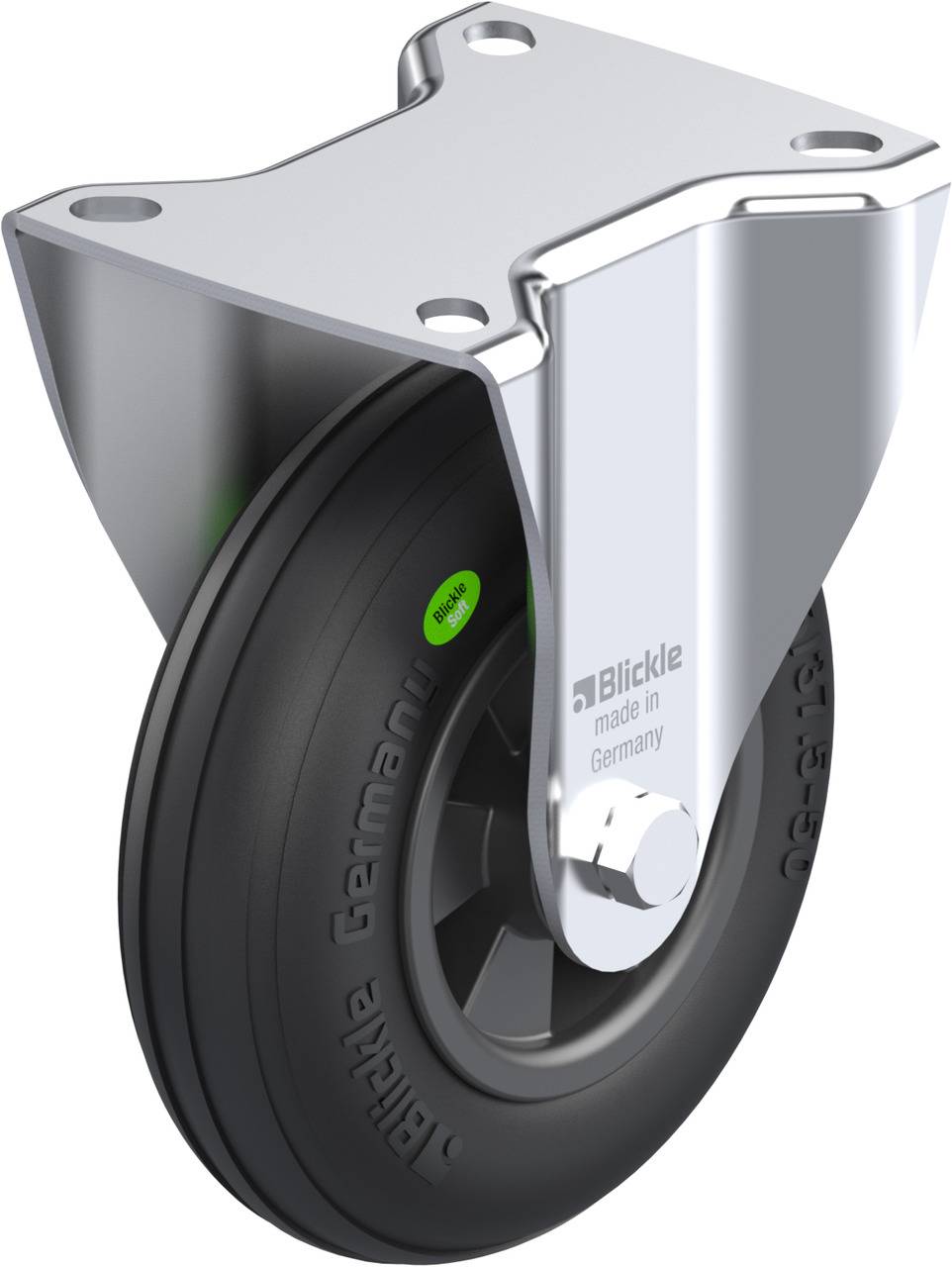 Blickle 754249 B-VWPP 125R Rolka nieprowadząca Średnica koła: 125 mm Maksymalne obciążenie: 50 kg 1 szt. - obrazek 1