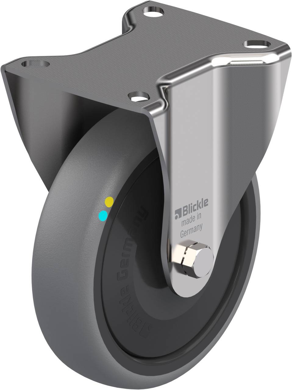Blickle 853602 BX-TPA 127KFD-ELS Rolka nieprowadząca Średnica koła: 125 mm Maksymalne obciążenie: 80 kg 1 szt. - obrazek 1