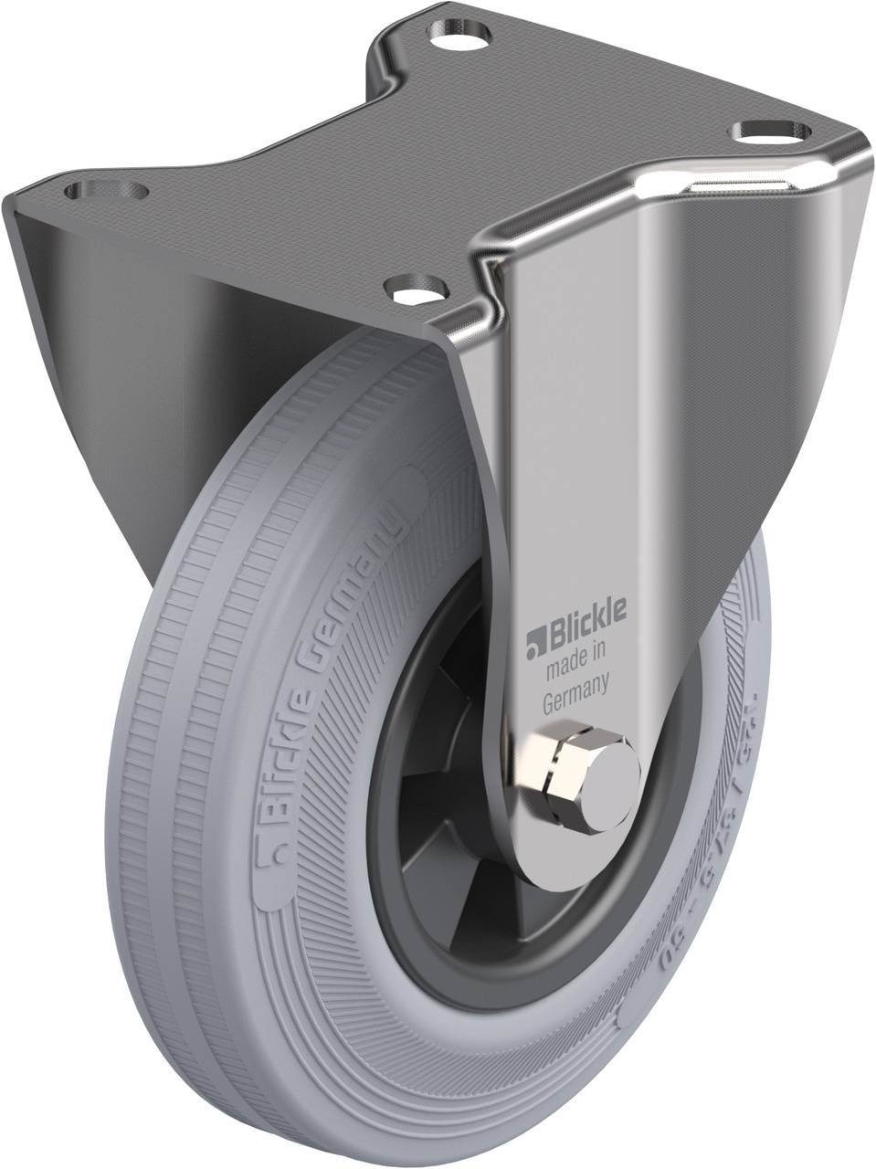 Blickle 280768 BX-VPP 125XR-SG Rolka nieprowadząca Średnica koła: 125 mm Maksymalne obciążenie: 100 kg 1 szt. - obrazek 1