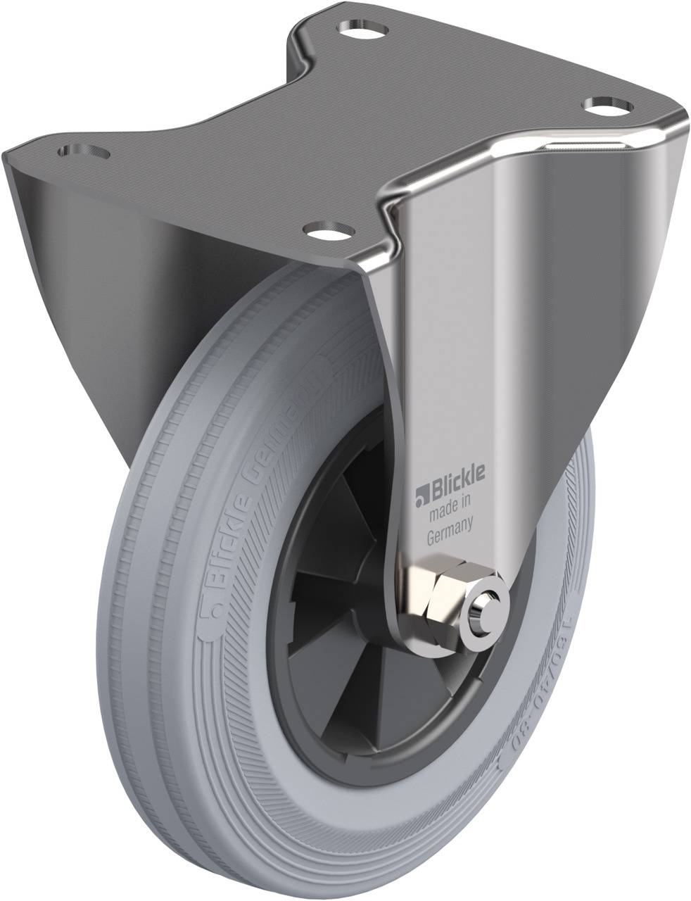 Blickle 63404 BX-VPP 160G-SG Rolka nieprowadząca Średnica koła: 160 mm Maksymalne obciążenie: 135 kg 1 szt. - obrazek 1