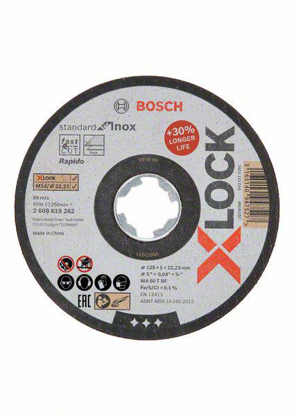 Tarcza tnąca prosta Bosch Accessories Bosch Standard for INOX WA 60 T BF – Schneidscheibe 2608619262 125 mm 1 szt.