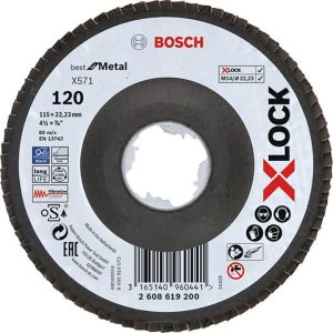 Bosch Accessories 2608619200 Tarcza lamelkowa Średnica 115 mm Wielkość ziarna=120 1 szt. Bosch Accessories 2608619200 Tarcza lamelkowa Średnica 115 mm Wielkość ziarna=120 1 szt.