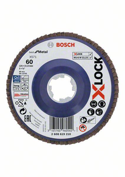 Bosch Accessories 2608619210 Tarcza lamelkowa Średnica 125 mm Wielkość ziarna=60 1 szt. - obrazek 1