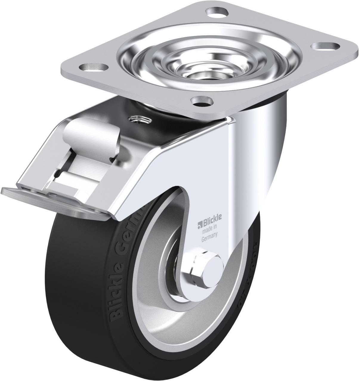 Blickle 562066 L-ALEV 100K-FI Kółko skrętne z hamulcem Średnica koła: 100 mm Maksymalne obciążenie: 200 kg 1 szt. - obrazek 1