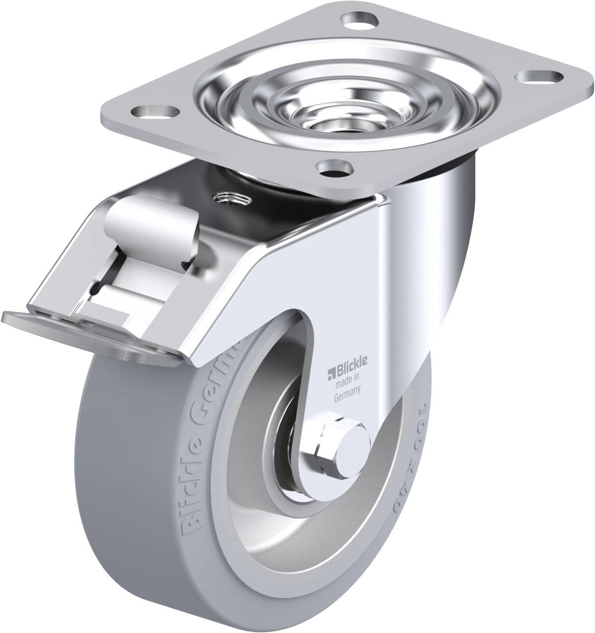 Blickle 693101 L-ALEV 100K-FI-SG Kółko skrętne z hamulcem Średnica koła: 100 mm Maksymalne obciążenie: 200 kg 1 szt. - obrazek 1
