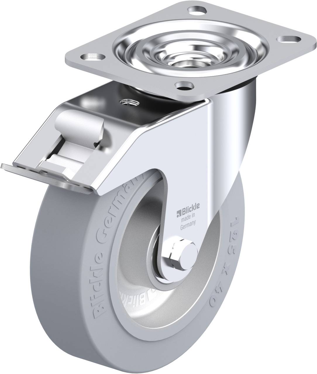 Blickle 348227 L-ALEV 125K-FI-SG Kółko skrętne z hamulcem Średnica koła: 125 mm Maksymalne obciążenie: 250 kg 1 szt. - obrazek 1