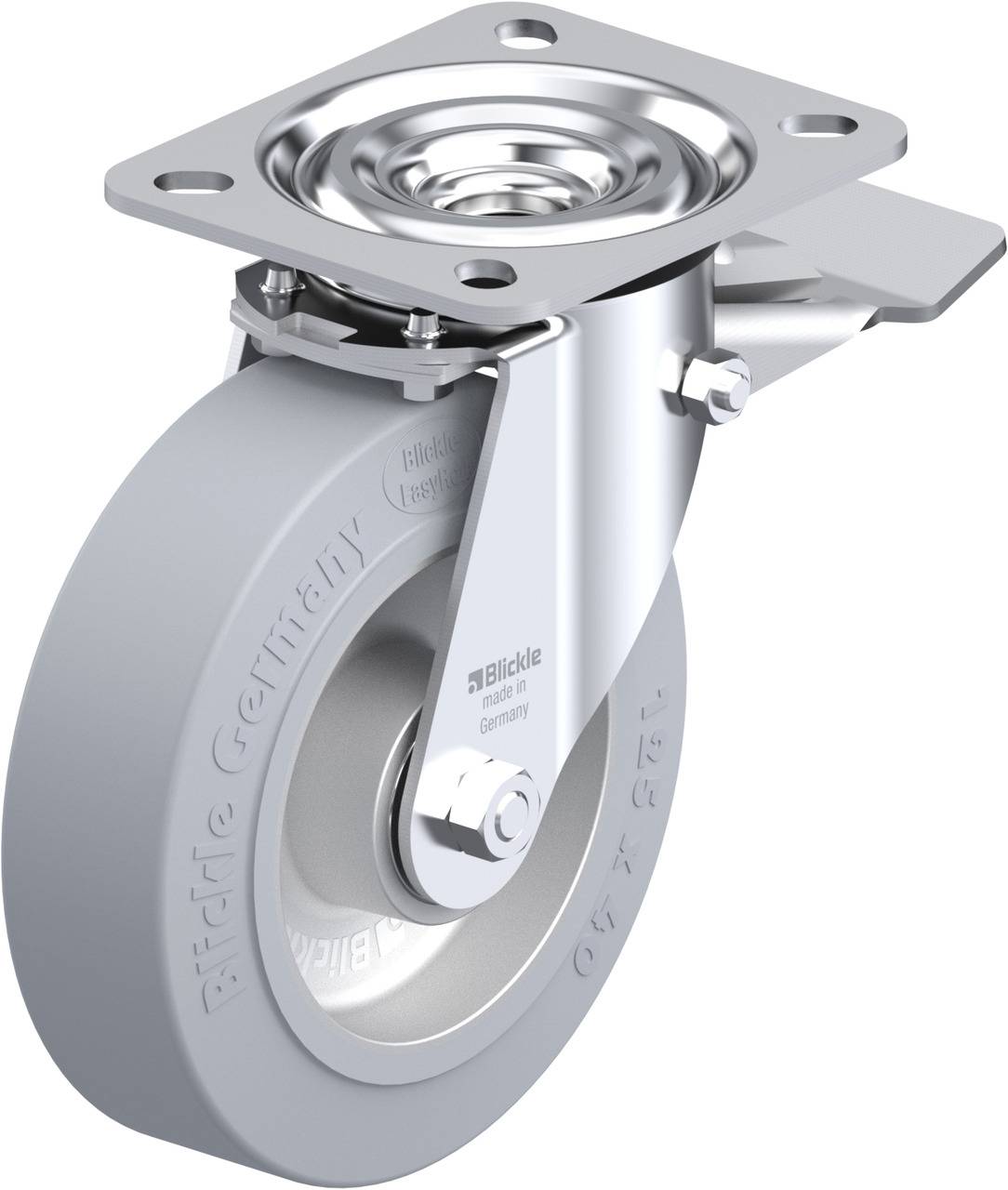 Blickle 294215 L-ALEV 125K-ST-SG Kółko skrętne z hamulcem Średnica koła: 125 mm Maksymalne obciążenie: 250 kg 1 szt. - obrazek 1