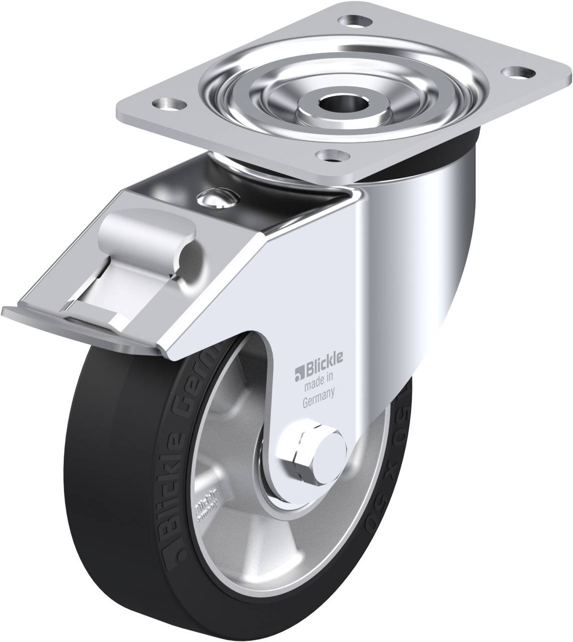 Blickle 633826 L-ALEV 150K-FI Kółko skrętne z hamulcem Średnica koła: 150 mm Maksymalne obciążenie: 400 kg 1 szt. - obrazek 1