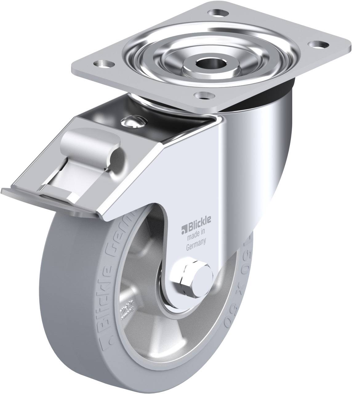 Blickle 615617 L-ALEV 150K-FI-SG Kółko skrętne z hamulcem Średnica koła: 150 mm Maksymalne obciążenie: 400 kg 1 szt. - obrazek 1