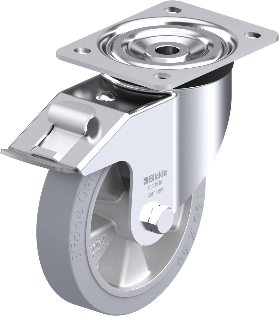Blickle 677302 L-ALEV 161K-FI-SG Kółko skrętne z hamulcem Średnica koła: 160 mm Maksymalne obciążenie: 300 kg 1 szt. - obrazek 1