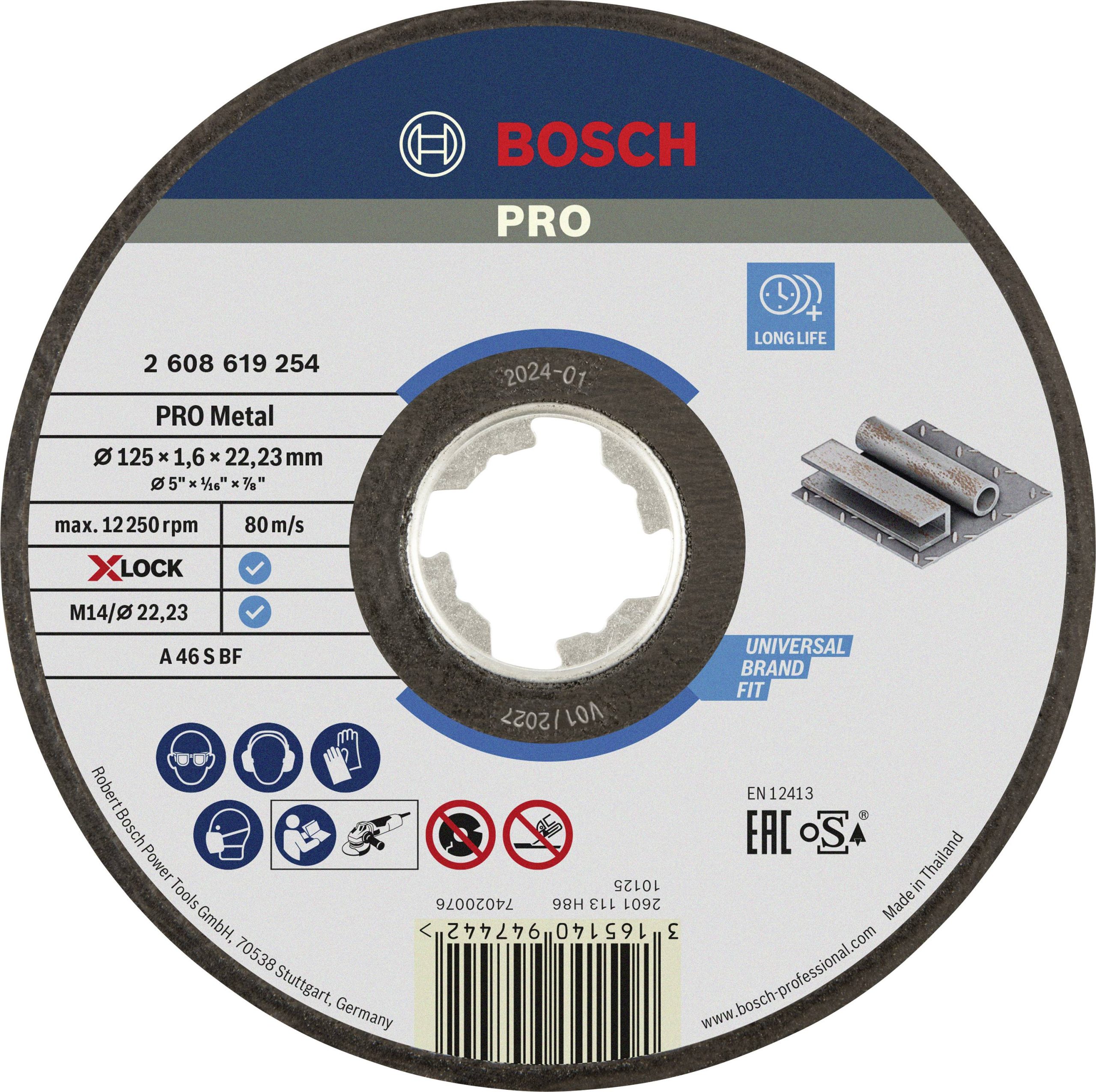 Tarcza tnąca prosta Bosch Accessories Bosch Expert for Metal AS 46 S BF - Schneidscheibe 2608619254 125 mm 1 szt. - obrazek 1