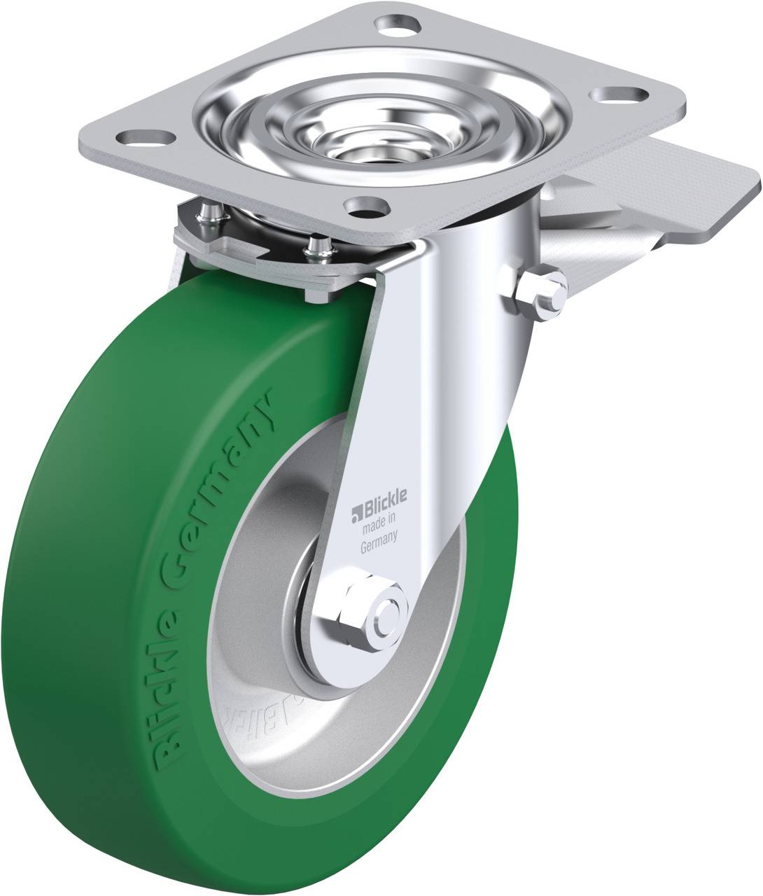 Blickle 633818 L-ALST 125K-ST Kółko skrętne z hamulcem Średnica koła: 125 mm Maksymalne obciążenie: 250 kg 1 szt. - obrazek 1