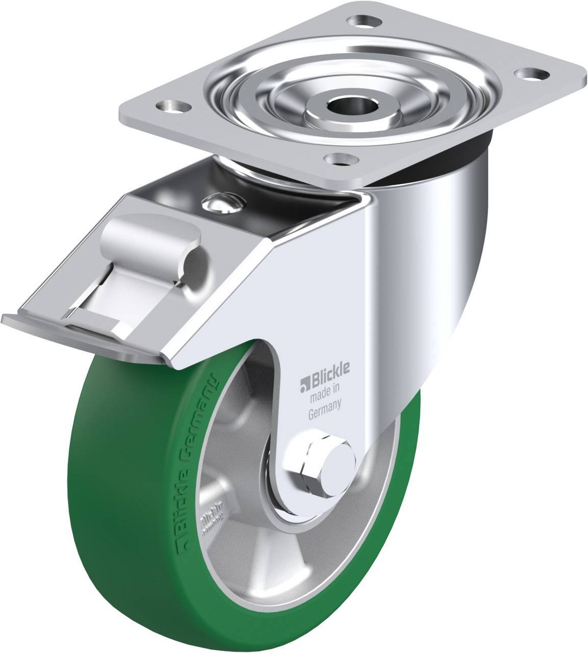 Blickle 754312 L-ALST 150K-FI Kółko skrętne z hamulcem Średnica koła: 150 mm Maksymalne obciążenie: 400 kg 1 szt. - obrazek 1