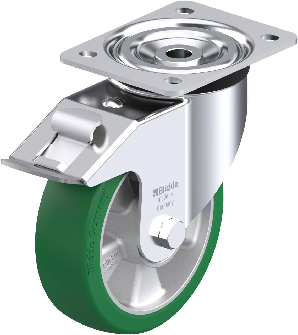 Blickle 579391 L-ALST 160K-FI Kółko skrętne z hamulcem Średnica koła: 160 mm Maksymalne obciążenie: 400 kg 1 szt. - obrazek 1