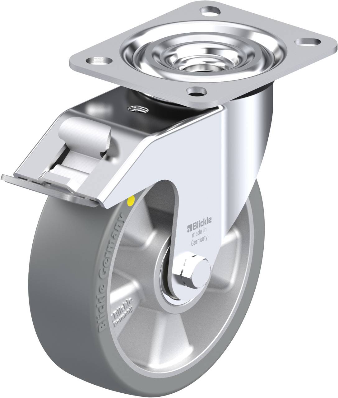 Blickle 614123 L-ALTH 125K-FI-AS Kółko skrętne z hamulcem Średnica koła: 125 mm Maksymalne obciążenie: 250 kg 1 szt. - obrazek 1