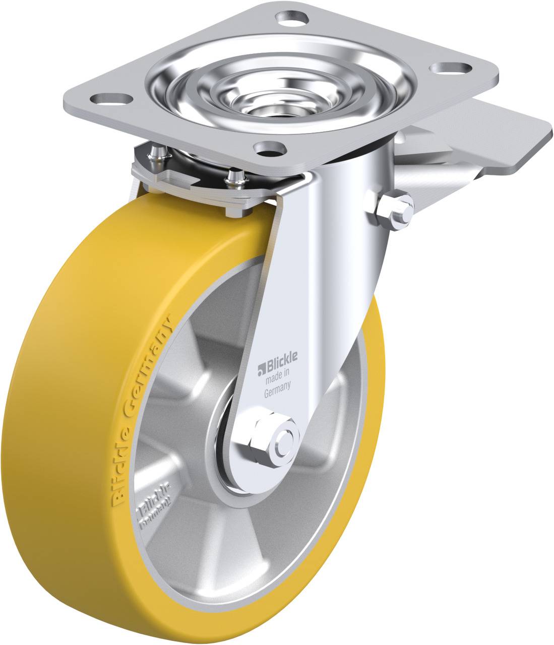 Blickle 321588 L-ALTH 125K-ST Kółko skrętne z hamulcem Średnica koła: 125 mm Maksymalne obciążenie: 250 kg 1 szt. - obrazek 1