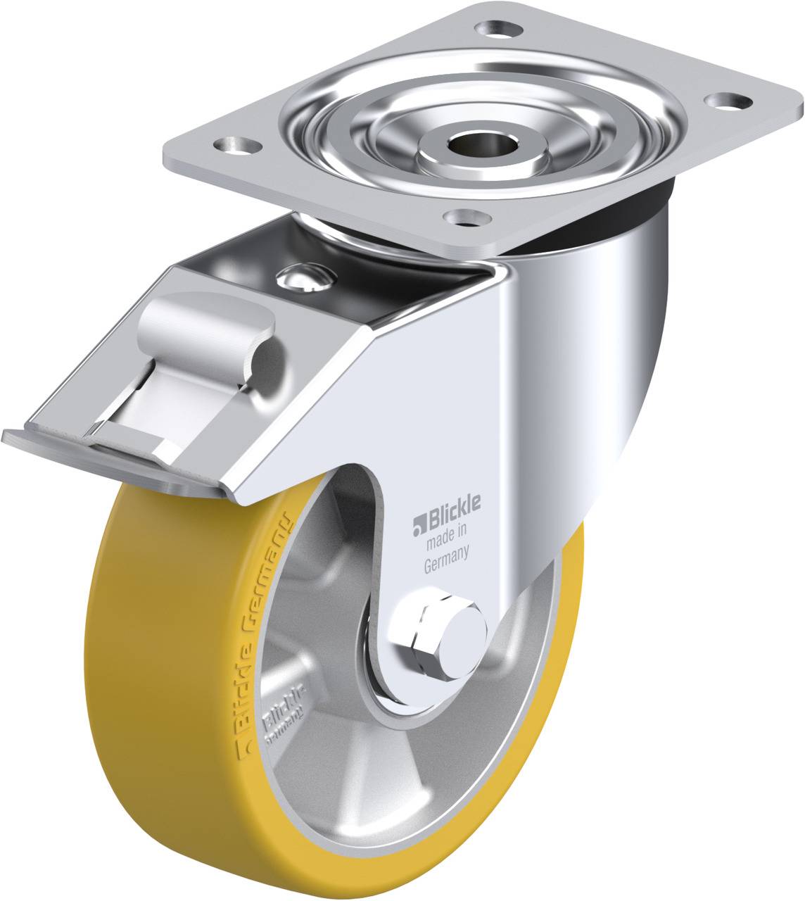 Blickle 292953 L-ALTH 150K-FI Kółko skrętne z hamulcem Średnica koła: 150 mm Maksymalne obciążenie: 400 kg 1 szt. - obrazek 1