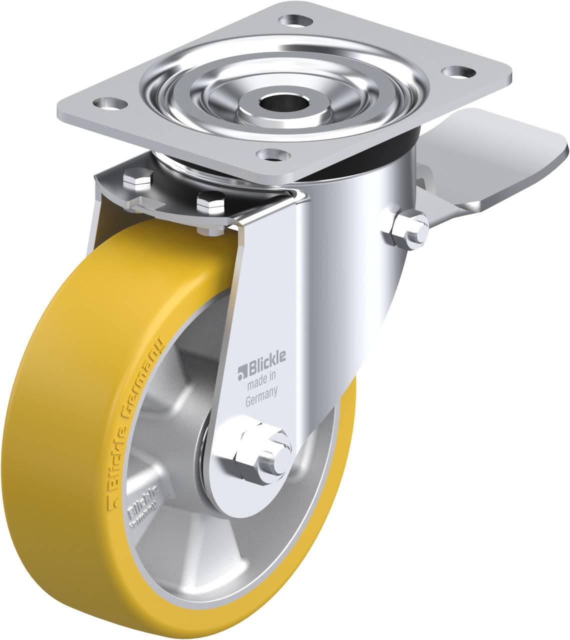 Blickle 633776 L-ALTH 150K-ST Kółko skrętne z hamulcem Średnica koła: 150 mm Maksymalne obciążenie: 400 kg 1 szt. - obrazek 1