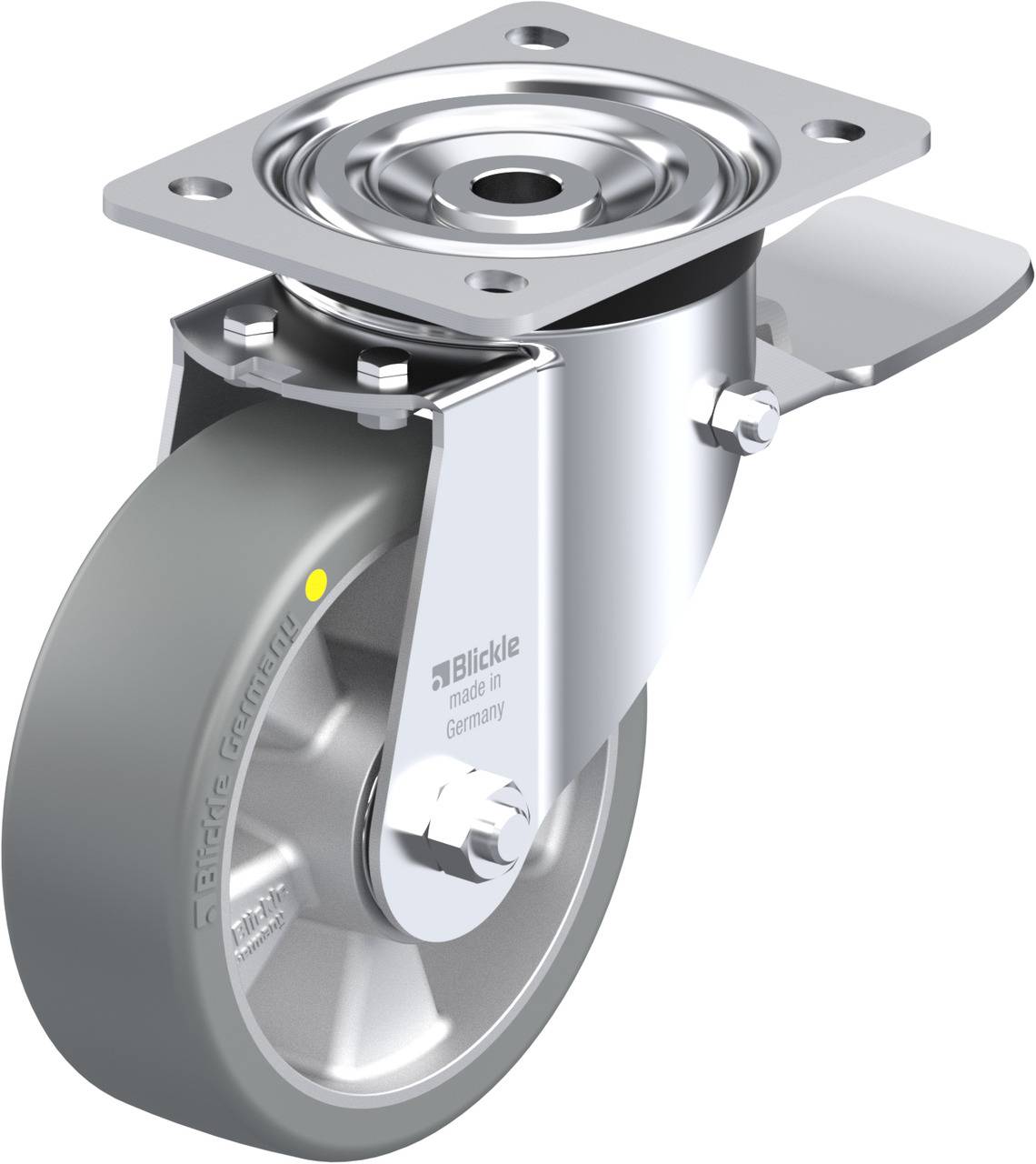 Blickle 852477 L-ALTH 150K-ST-AS Kółko skrętne z hamulcem Średnica koła: 150 mm Maksymalne obciążenie: 400 kg 1 szt. - obrazek 1