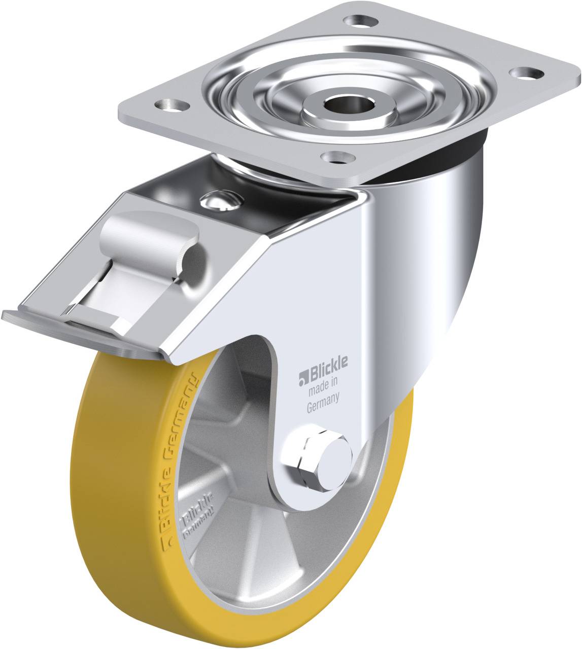 Blickle 754467 L-ALTH 151K-FI Kółko skrętne z hamulcem Średnica koła: 150 mm Maksymalne obciążenie: 400 kg 1 szt. - obrazek 1