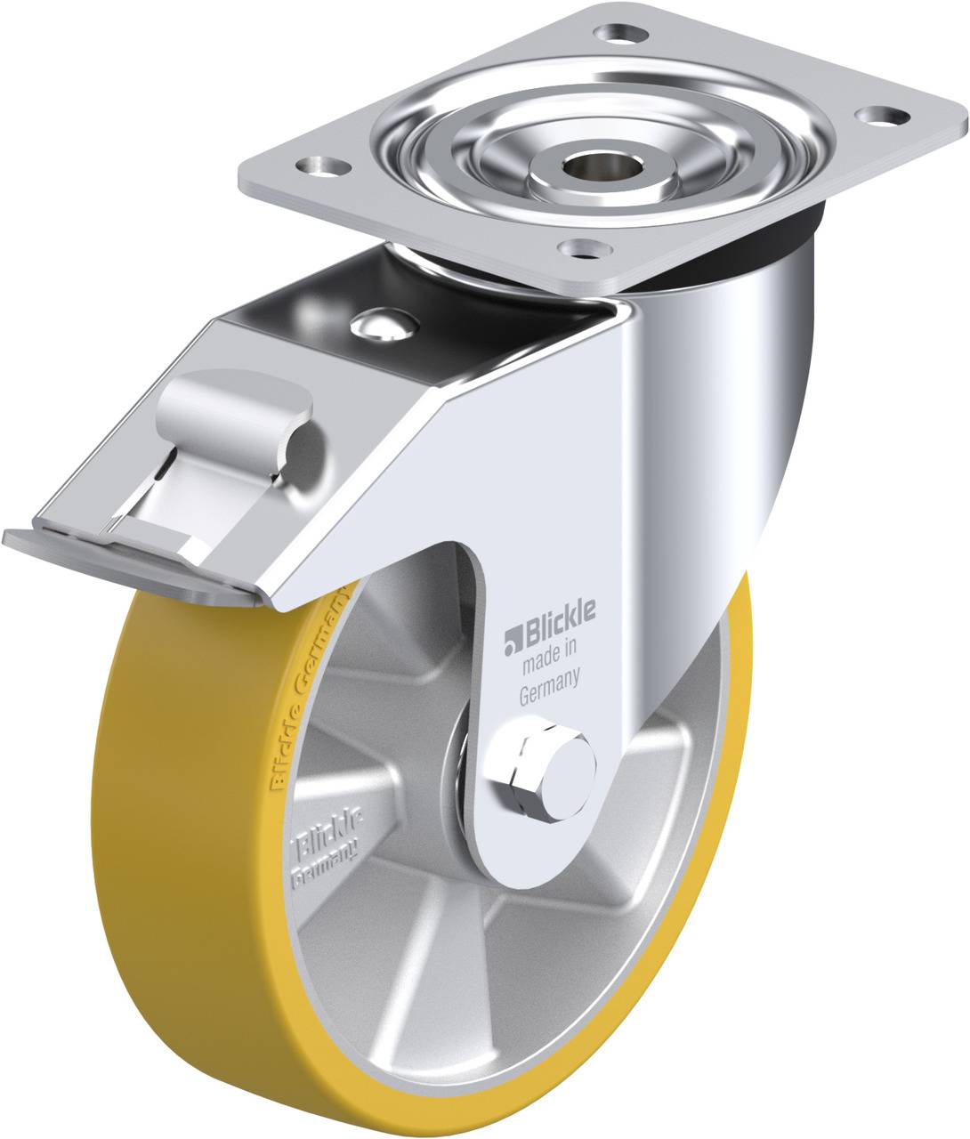 Blickle 282418 L-ALTH 180K-FI Kółko skrętne z hamulcem Średnica koła: 180 mm Maksymalne obciążenie: 400 kg 1 szt. - obrazek 1