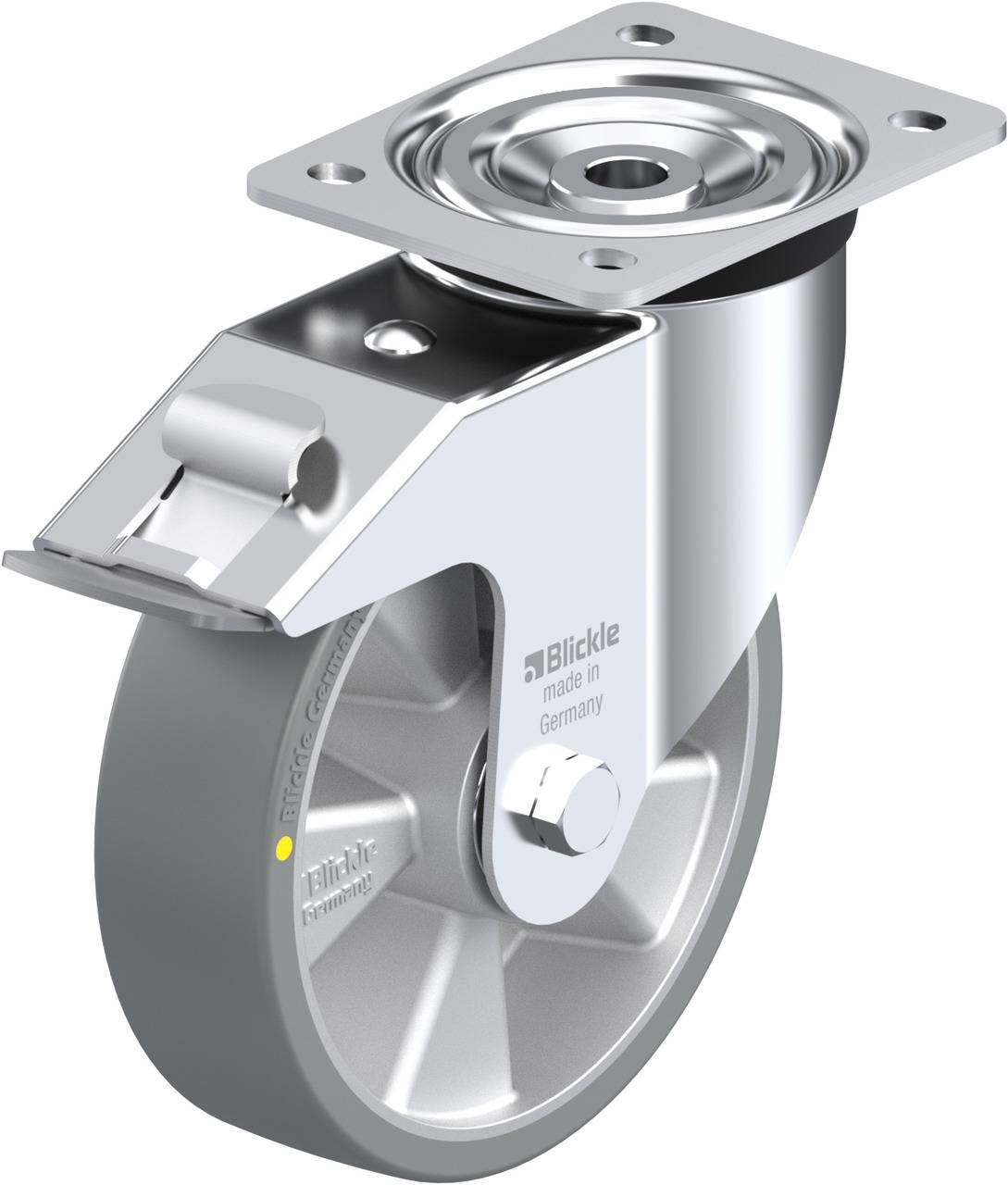 Blickle 847310 L-ALTH 180K-FI-AS Kółko skrętne z hamulcem Średnica koła: 180 mm Maksymalne obciążenie: 400 kg 1 szt. - obrazek 1
