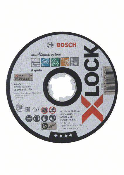 Tarcza tnąca prosta Bosch Accessories Bosch Rapido Multi Construction ACS 60 V BF – Schneidscheibe 2608619269 125 mm 1 s