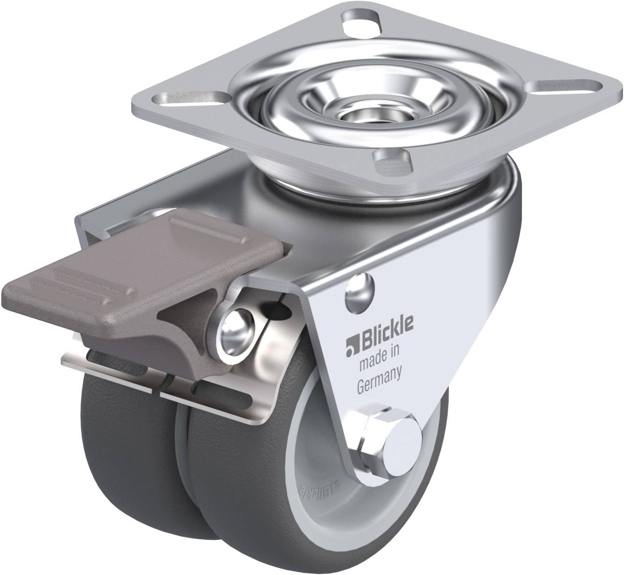 Blickle 757031 LDA-PATH 50G-FI Podwójny zestaw kołowy Średnica koła: 50 mm Maksymalne obciążenie: 80 kg 1 szt. - obrazek 1