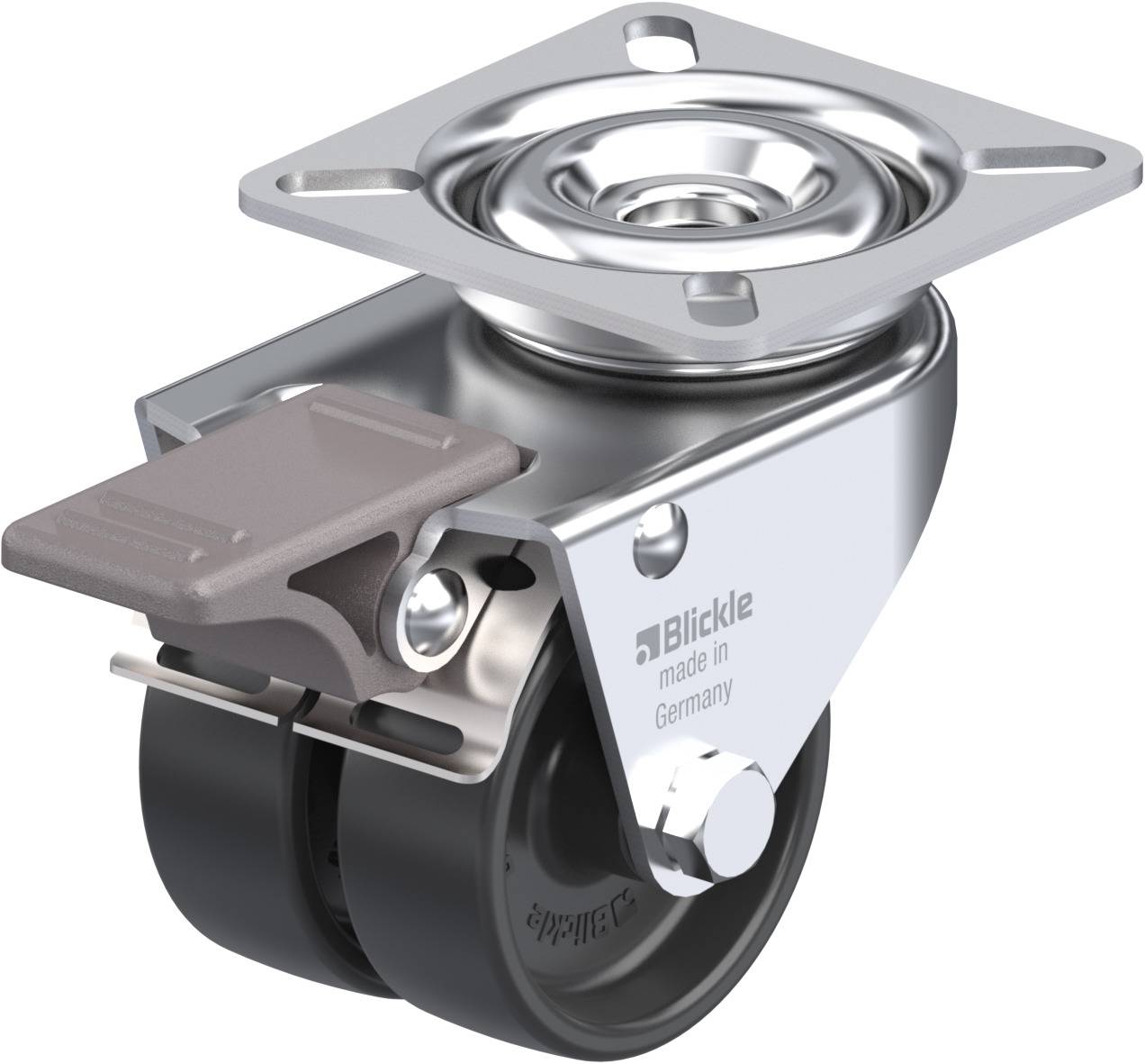 Blickle 280420 LDA-POA 50G-FI Podwójny zestaw kołowy Średnica koła: 50 mm Maksymalne obciążenie: 80 kg 1 szt. - obrazek 1