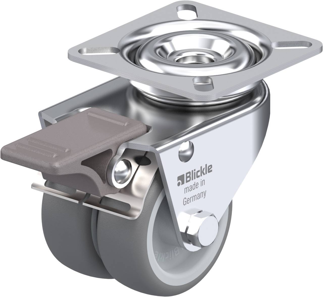 Blickle 555508 LDA-TPA 50G-FI Podwójny zestaw kołowy Średnica koła: 50 mm Maksymalne obciążenie: 80 kg 1 szt. - obrazek 1