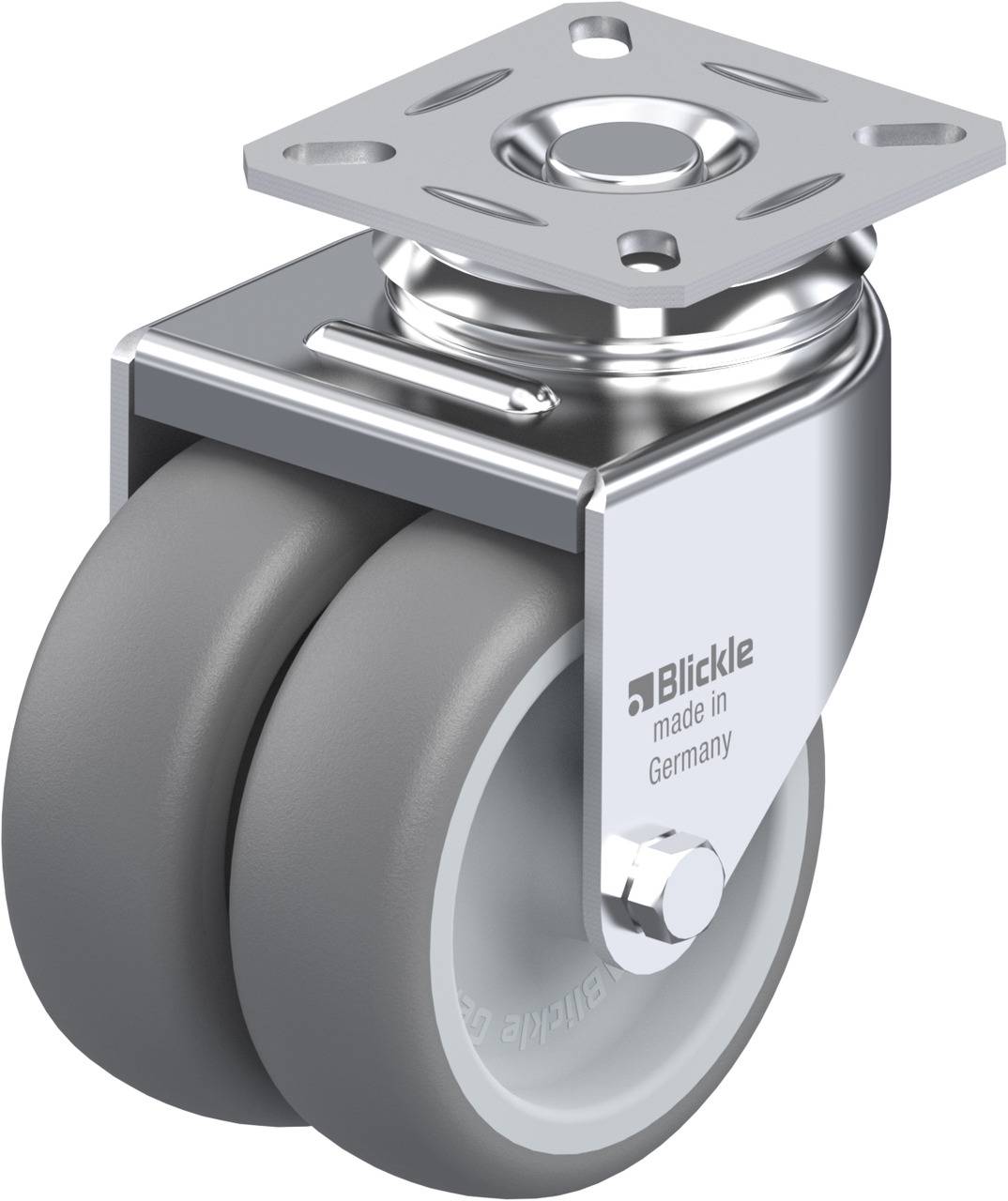 Blickle 290015 LDA-TPA 75G Podwójny zestaw kołowy Średnica koła: 75 mm Maksymalne obciążenie: 100 kg 1 szt. - obrazek 1