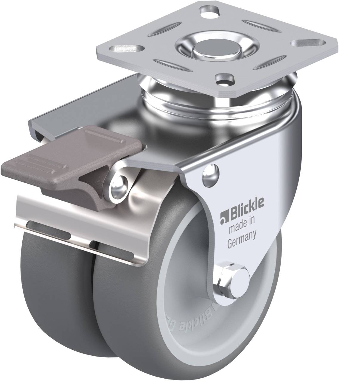 Blickle 290023 LDA-TPA 75G-FI Podwójny zestaw kołowy Średnica koła: 75 mm Maksymalne obciążenie: 100 kg 1 szt. - obrazek 1