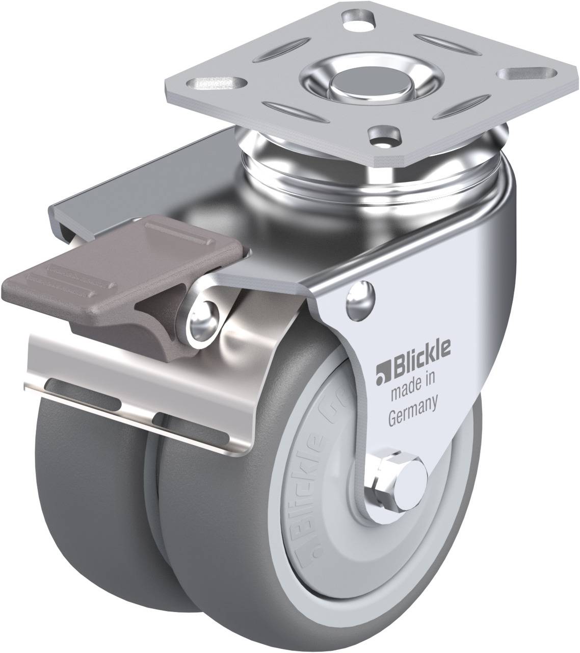 Blickle 574756 LDA-TPA 75KF-FI Podwójny zestaw kołowy Średnica koła: 75 mm Maksymalne obciążenie: 100 kg 1 szt. - obrazek 1