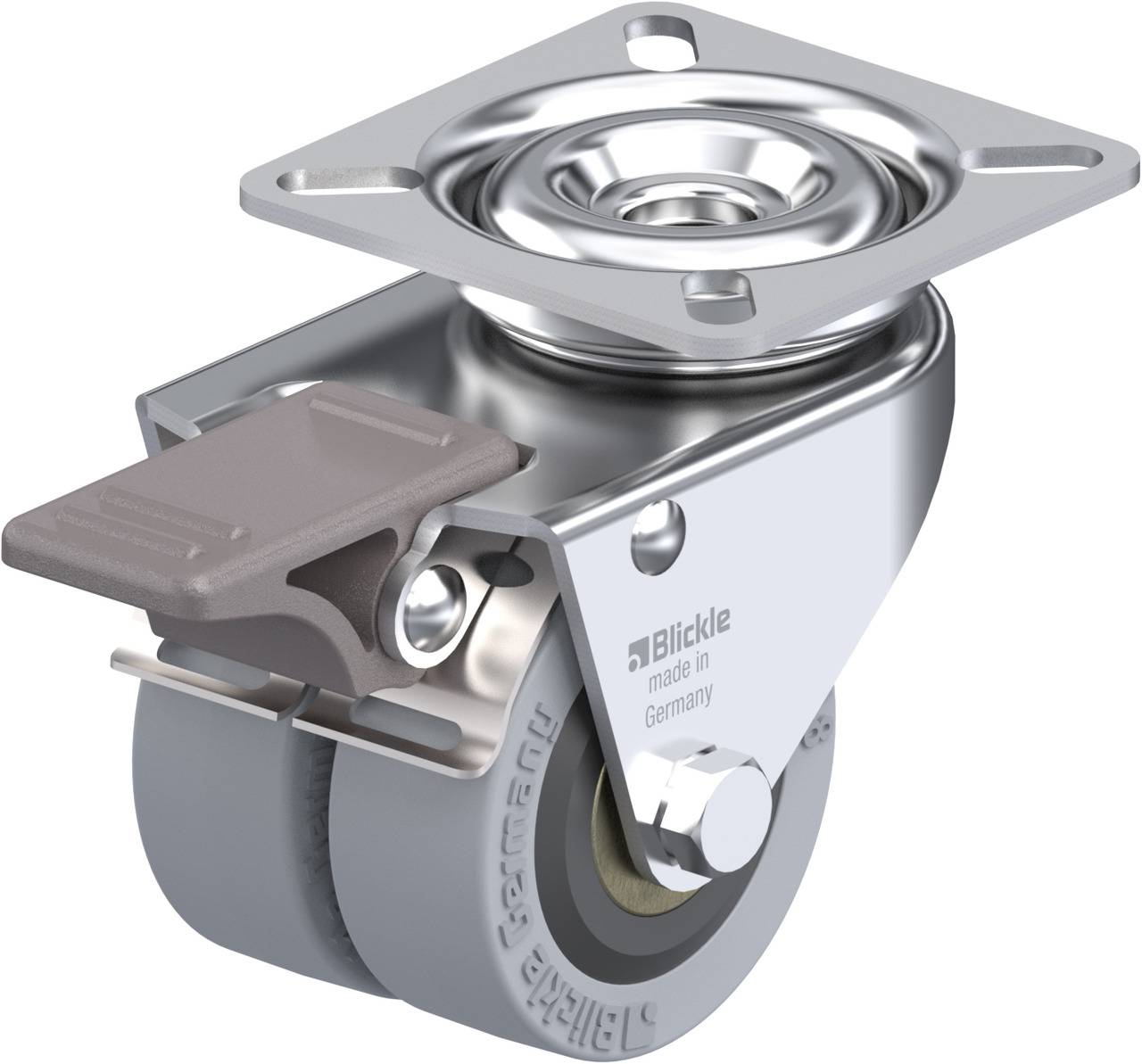 Blickle 278481 LDA-VPA 50K-FI Podwójny zestaw kołowy Średnica koła: 50 mm Maksymalne obciążenie: 80 kg 1 szt. - obrazek 1
