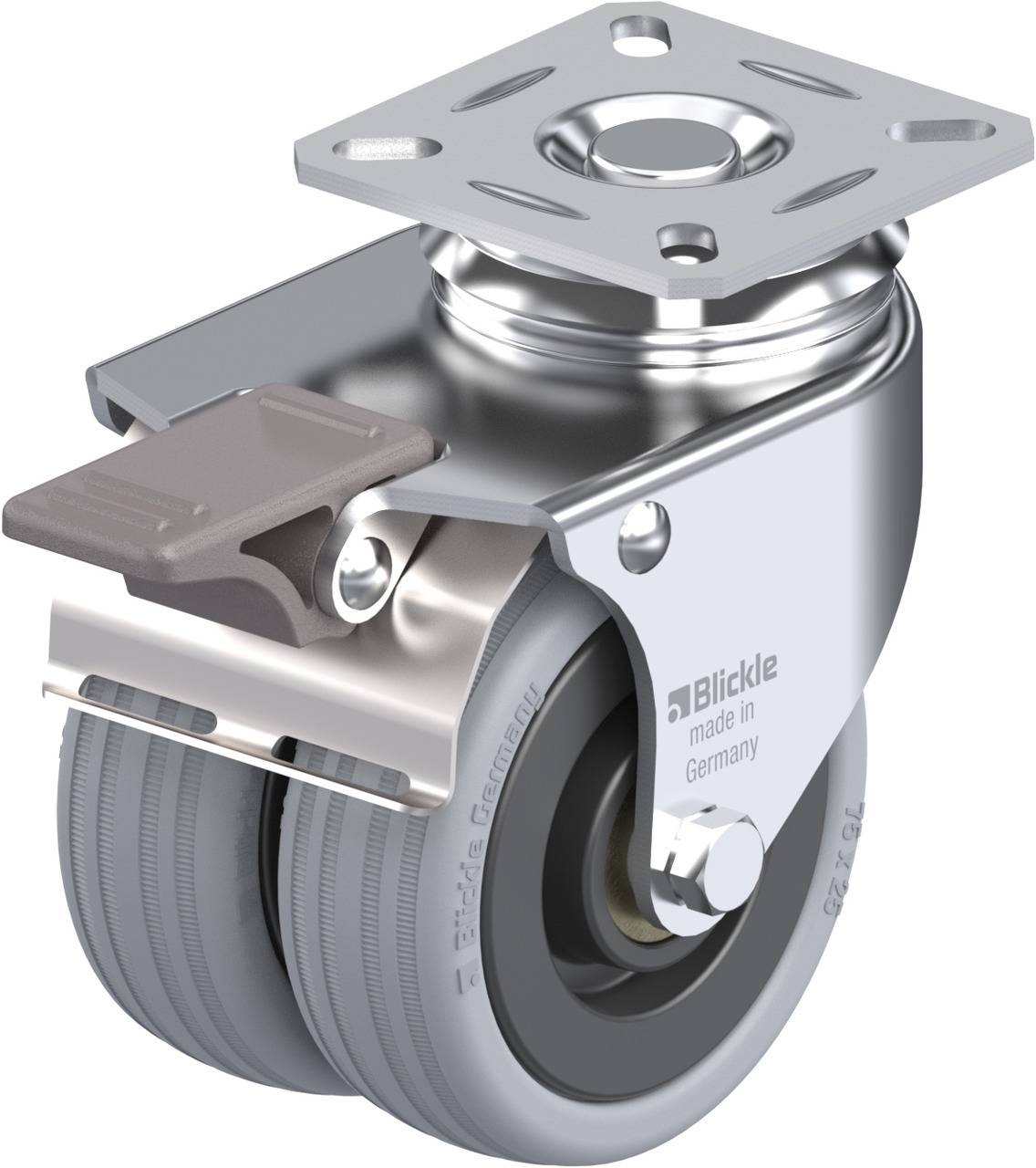 Blickle 278572 LDA-VPA 75K-FI Podwójny zestaw kołowy Średnica koła: 75 mm Maksymalne obciążenie: 100 kg 1 szt. - obrazek 1