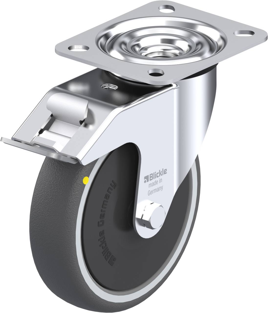 Blickle 852152 LE-PATH 125KF-FI-ELS Kółko skrętne z hamulcem Średnica koła: 125 mm Maksymalne obciążenie: 150 kg 1 szt. - obrazek 1