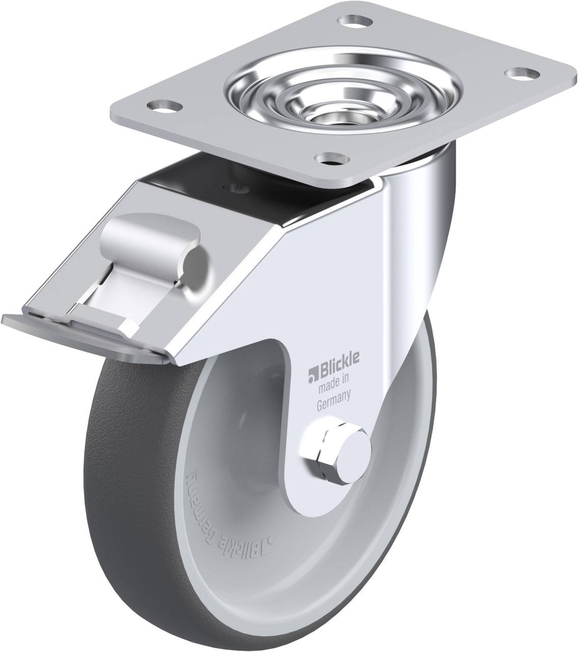 Blickle 846982 LE-PATH 160G-FI Kółko skrętne z hamulcem Średnica koła: 160 mm Maksymalne obciążenie: 300 kg 1 szt. - obrazek 1