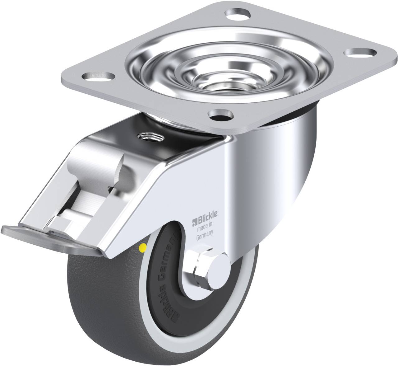 Blickle 852148 LE-PATH 80KF-FI-ELS Kółko skrętne z hamulcem Średnica koła: 80 mm Maksymalne obciążenie: 100 kg 1 szt. - obrazek 1